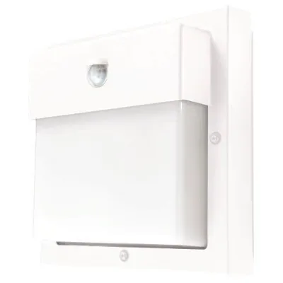 SG Leuchten Decken-/Wandleuchte 623172 BASSI | LED Sensorleuchte E27 | PIR-Bewegungsmelder | IP65 | Aluminium weiß