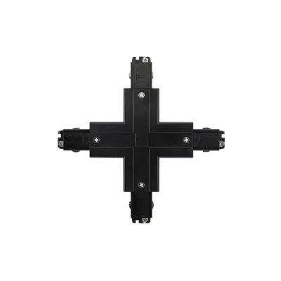 SG LEUCHTEN X-Verbinder 314435 | 3-Phasen Stromschienenverbinder ShopLine | Kunststoff | 166x166 mm | schwarz