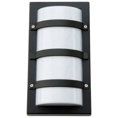 SG Leuchten Wandleuchte TRIO 614520 | Außenleuchte E27 LED 33W | IP65 IK10 | 2 Steckdosen | Aluminium schwarz