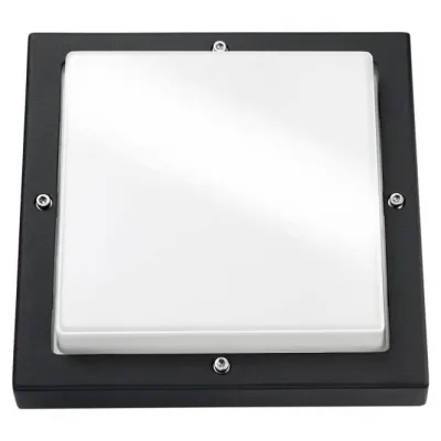 SG LEUCHTEN Wandleuchte BASSI 614180 E27 | Außenleuchte IP65 IK10 | Aluminium schwarz | 240x240 mm | ohne Leuchtmittel