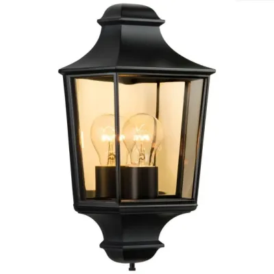 SG Leuchten Wandleuchte HAMLET 614120 | E27 Fassung | IP44 | Aluminium schwarz | Außenwandleuchte | 390x230 mm