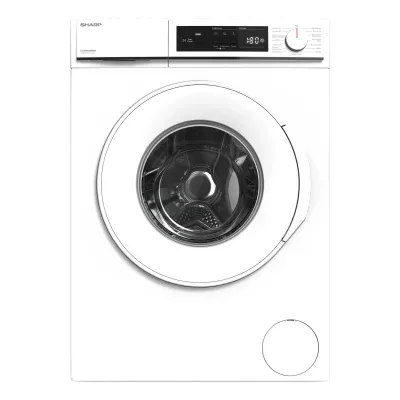 Sharp Waschmaschine Frontlader ES-NFA714WWNA-DE | 7 kg | 1400 U/min | Inverter Motor | 15 Programme | AquaStop | weiß