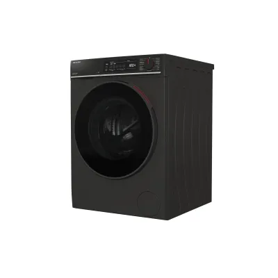 SHARP Waschmaschine ES-WNFB214CMDA-DE | 12 kg | A | 1400 U/min | Inverter Motor | AquaStop | WiFi | Dampf | Schwarz Matt