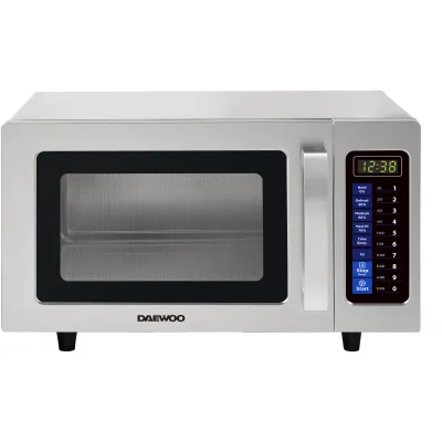 Daewoo Mikrowelle-Solo CB257SI10 | Gastro-Mikrowelle 25L | 1000W | 5 Stufen | Automatikprogramme | Silber