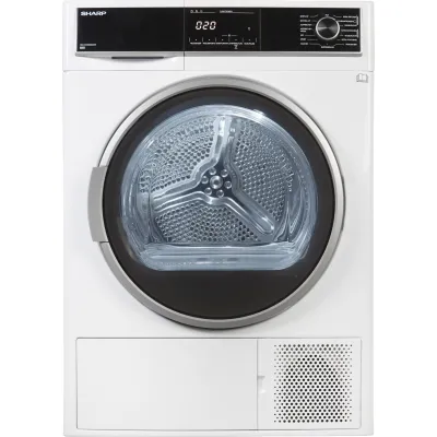 Sharp Wärmepumpentrockner KD-HHH8S8GW3-DE | 8 kg | A+++ | BubbleDrum | 15 Programme | Knitterschutz | Weiß