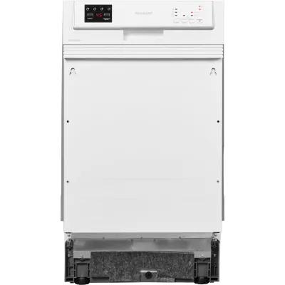 Sharp Geschirrspüler teilintegrierbar QW-HS12S47EW-DE | 45 cm | 10 Maßgedecke | 47 dB | Energieklasse E | Weiß