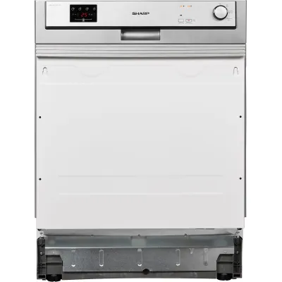 Sharp Geschirrspüler teilintegriert QW-HX12S47ES-DE | 60 cm | 13 Maßgedecke | Express 50 Min | Edelstahl | E | 47 dB