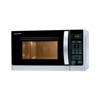 Sharp Mikrowelle R642INW | 2-in-1 Quarzgrill | 800W | 20L | 8 Programme | Timer | silber