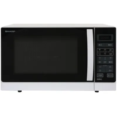 SHARP R-742WW Kombi-Mikrowelle | 25 L | 900W | Grill 1000W | 8 Programme | Weiß