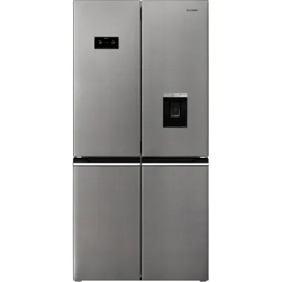 SHARP Kühl-Gefrierkombination French Door SJ-NFA35IHDPD-EU | NoFrost | Wasserspender | 487L | Inverter | Silber