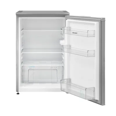 SHARP Tischkühlschrank SJ-UD135T2S-EU | 135 Liter | Energieeffizienz D | LED-Innenbeleuchtung | 35 dB | Silber