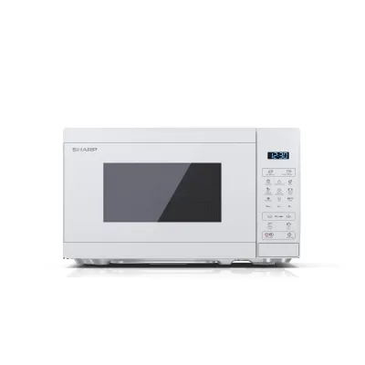 SHARP Mikrowelle 2-in-1 YC-MG02E-C | Grillfunktion 1000W | 800W Mikrowelle | 20 Liter | digital | Drehteller | crystal white