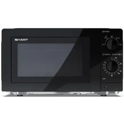 Sharp Mikrowelle YC-MS181AE-B | 18L | 700W | 5 Stufen | mechanisch | LED | Drehteller | Schwarz