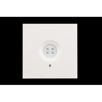 ILLUSQUARE Sicherheitsleuchte AT 3H | LED Notleuchte Rettungsweg | 510lm | 3h Akku | Deckenanbau | IP40 | weiß