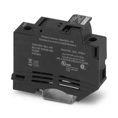 PHOENIX Contact Sicherungsreihenklemme UK 10,3-HESI 3211236 | 10,3x38mm | 30A | 1000V | Schraubanschluss | Hutschiene