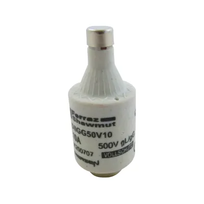 Mersen D-Sicherungseinsatz DIIGG50V10/6F | DII 10A 500V | flink | gG | Ganzbereich | Schraubsicherung | rot
