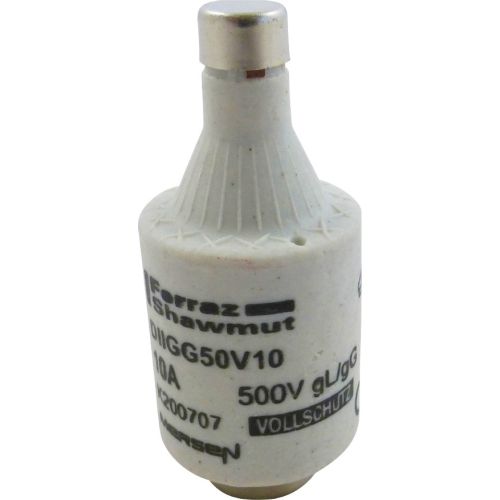 Bild: Sicherungseinsatz DII F 10A 500V rt gL/gG