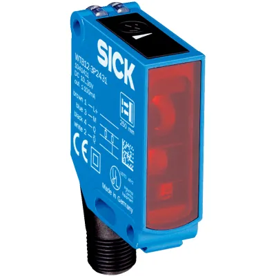 SICK WTB12-3P2431 | Reflexions-Lichttaster | PNP | M12 | 20–350mm | Metall | IP67 | Rotlicht | 10–30V DC