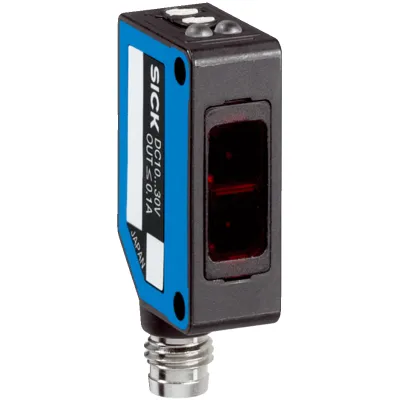 SICK Reflexions-Lichtschranke WL100L-F2231 | Miniatur-Lichtschranke | Laser | PNP | 12 m Reichweite | IP65 | M8 Stecker