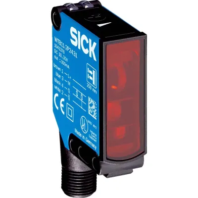 Sick Reflexions-Lichttaster WTB11-2P2461 | PNP | DC 10-30V | 30-1100 mm | M12 Stecker | IP66 | Rotlicht