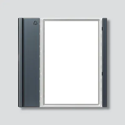 Siedle Ruftastenmodul TM 700-1-0 AG | 1 Ruftaste für Vario Türsprechanlage | Bus-System | 99x99x26mm | Kunststoff | grau