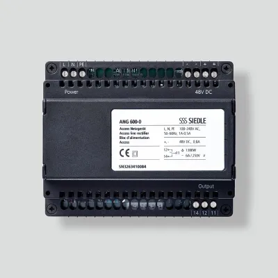 Siedle Access Netzgerät ANG 600-0 | 100–240V AC | 48V DC | 800mA | IP20 | Türöffner | Schwarz