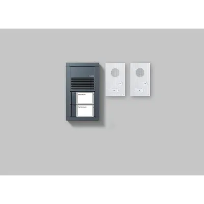 Siedle Türsprechanlage Audio Set Vario SET VAB 700-2 AG | 2-Familienhaus | Bus-System | 2 Innenstationen | Unterputz