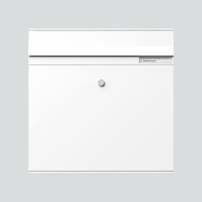 Siedle Briefkasten-Modul BKM 611-4/4-0 W | Einwurfklappe | Diebstahlsicherung | 399x399x117 mm | Aluminium | Weiß