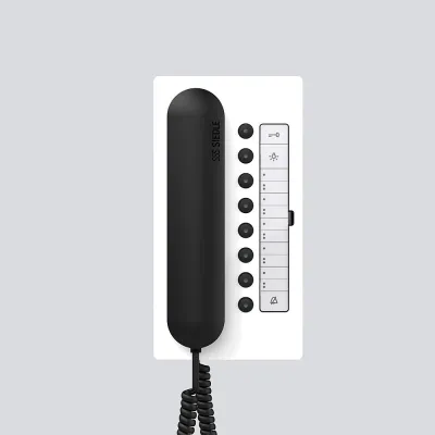 Siedle Bus-Telefon Comfort BTC 850-02 WH/S Weiß-Hochglanz/Schwarz Siedle Bus-Tel