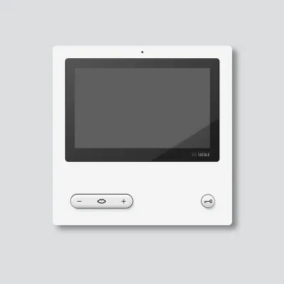 Siedle Bus-Video-Panel Comfort BVPC 850-0 W | Video-Innenstation 17,8 cm Touch | Aufputz | weiß | PAL | abhörsicher