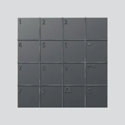 Siedle Codeschloss-Modul COM 611-02 DG | Zutrittskontrolle Vario-Bus | Tastatur | 99x99x27mm | 1 Klingeltaste | grau