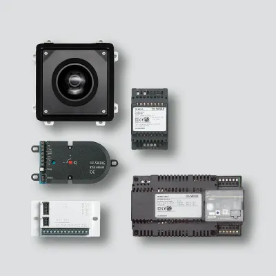 Siedle Einbau-Kit Video KIT EV 058-0 | Türsprechanlage Kamera | 12 Klingeltasten | 165° Weitwinkel | schwarz