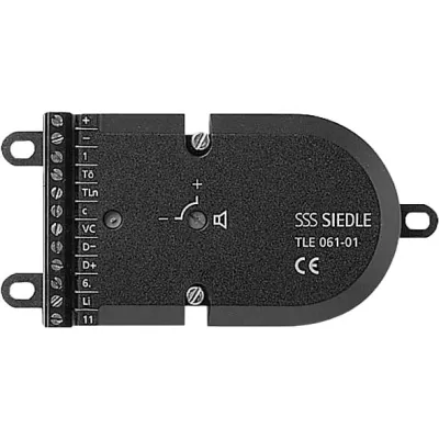 Siedle Einbautürlautsprecher TLE 061-01 | 1+n-System | modular | Kunststoff | 124x60x31 mm | IP54 | schwarz