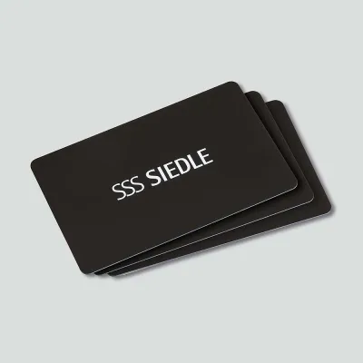 Siedle Electronic-Key-Card EKC 600-0/03 | Zutrittskontrolle | IP67 | 85x54x1 mm | 3 Stück | schwarz