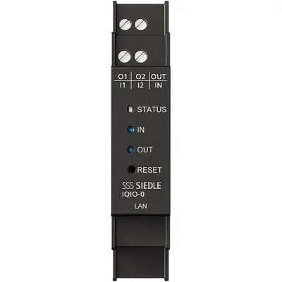Siedle Schaltaktor IQIO-0 | Sprechanlagen-Zusatz LAN PoE | 1 Eingang 1 Ausgang | REG-Montage | LED-Anzeige | schwarz