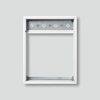 Siedle Kombirahmen KR 614-1/1 W 040852 | Adapter Türstation Vario 511/611 | 20-fach | Aluminium | weiß | 431x542x50 mm