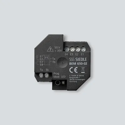 Siedle Bus-Eingangs-Modul BEM 650-02 | Bus-System Unterputz | 1 Eingang | Aluminium | Ø 51x23 mm | Schwarz