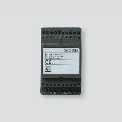 Siedle Bus-Interface-Modul BIM 650-02 | Bus-Signalwandler | DIN-Schiene | 3 TE | 53,5x89x60 mm | Schwarz