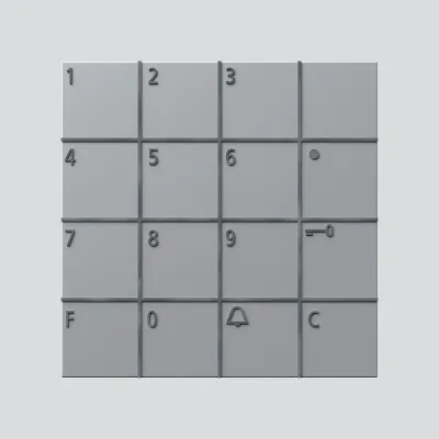 Siedle Codeschloss-Modul COM 611-02 SM | Zutrittskontrolle | Vario-Bus | 500 Nutzer | Silber-Metallic | 99x99x27 mm (B-Ware)