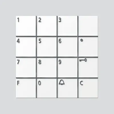 Siedle Codeschloss-Modul COM 611-02 W | Zutrittskontrolle | Vario-Bus | Unter-/Aufputz | 99x99x27 mm | Weiß | Kunststoff