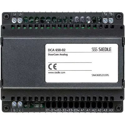 Siedle DoorCom Analog DCA 650-02 | Schnittstelle | In-Home-Bus | Bus-Gateway | Türsprechanlage | DIN-Schiene | Schwarz