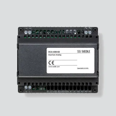 Siedle DoorCom Analog DCA 650-02 | Schnittstelle | In-Home-Bus | Bus-Gateway | Türsprechanlage | DIN-Schiene | Schwarz