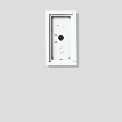 Siedle Aufputzgehäuse GA 612-2/1-0 SM | 2 Module | Aluminium | 132x232x36,5 mm | Diebstahlsicherung | silber-metallic