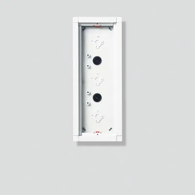 Siedle Aufputz-Gehäuse GA 612-3/1-0 W | 3 Module | Aluminium | 132x332x36,5 mm | Diebstahlsicherung | weiß