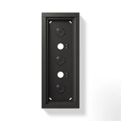 Siedle Aufputzgehäuse GA 612-3/1-01 DG | Gehäuse 3-fach | Aluminium | 132x332x36,5 mm | diebstahlsicher | grau