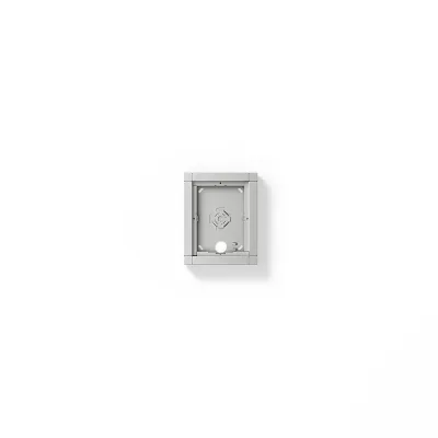 Siedle Aufputzgehäuse GA 612-1/1-01 SM | Gehäuse für 1 Modul | Aluminium | Diebstahlsicherung | 132x162x36,5 mm | Silber