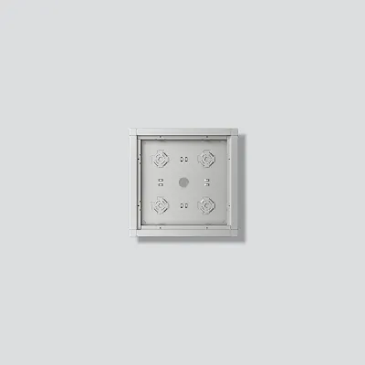 Siedle Aufputzgehäuse GA 612-2/2-01 SM | 4 Module | Aluminium | 232x232x36,5 mm | Diebstahlsicherung | Silber