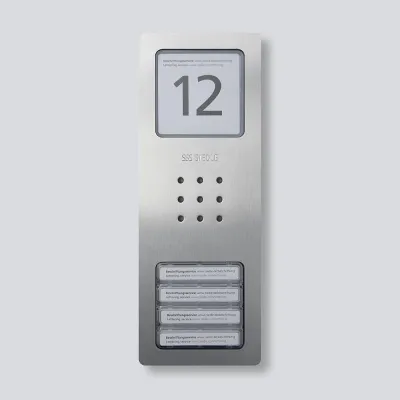 Siedle Gehäuse-Oberteil CA 812-4 / CA 850-4 E | Ersatzteil Türstation | Edelstahl Aufputz | 82x226x34,5mm | Silber