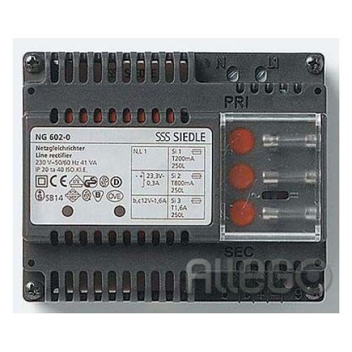 Bild: Siedle&S. Gleichrichter 230V/12VAC - 23,3VDC NG 602-01 DE