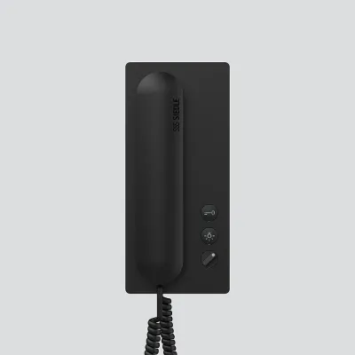 Siedle Haustelefon Standard HTS 811-0 S | 1+n-System Gegensprechanlage | Aufputz | Türöffnerautomatik | schwarz